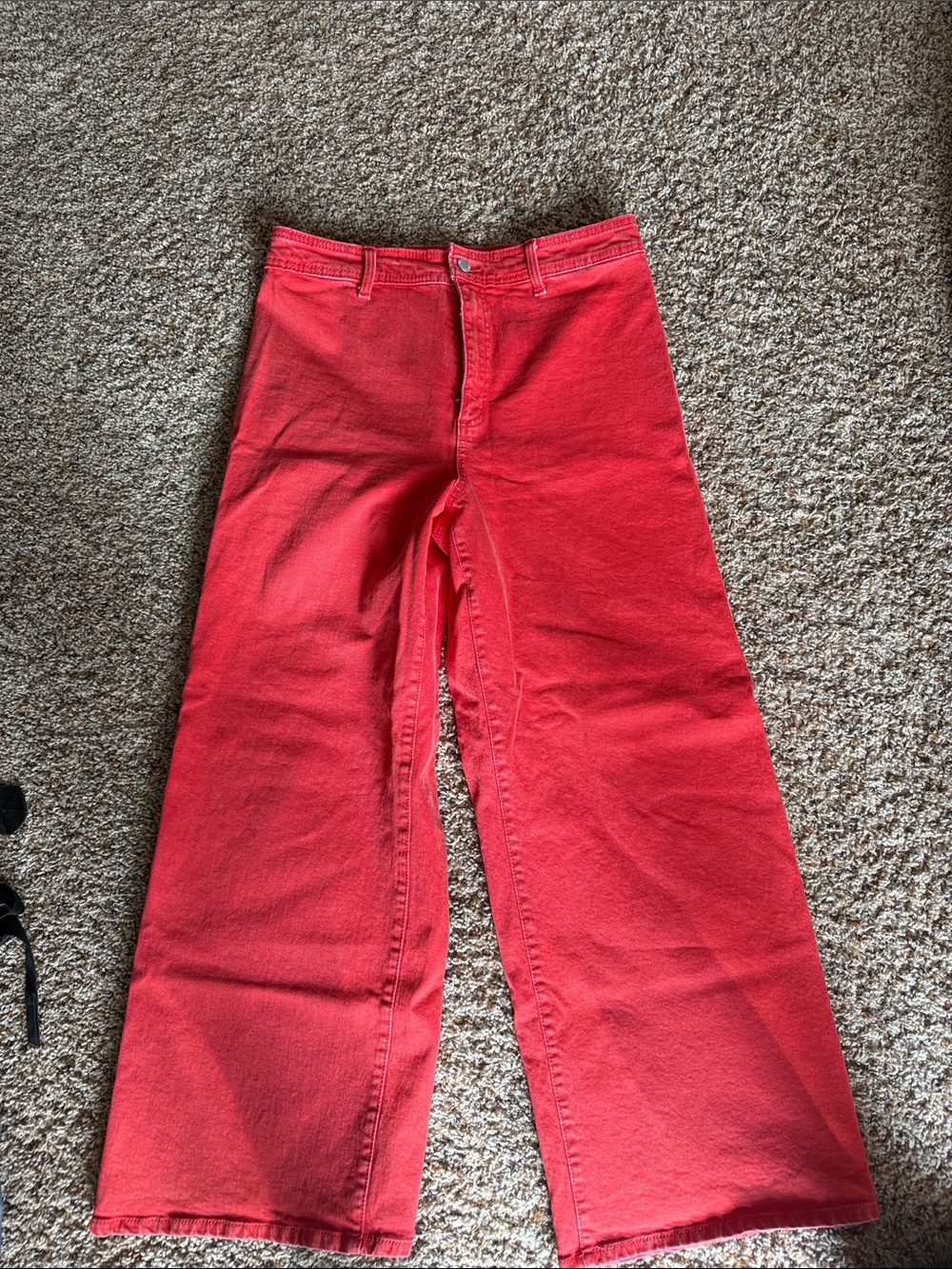 Red Wide-Leg Jeans